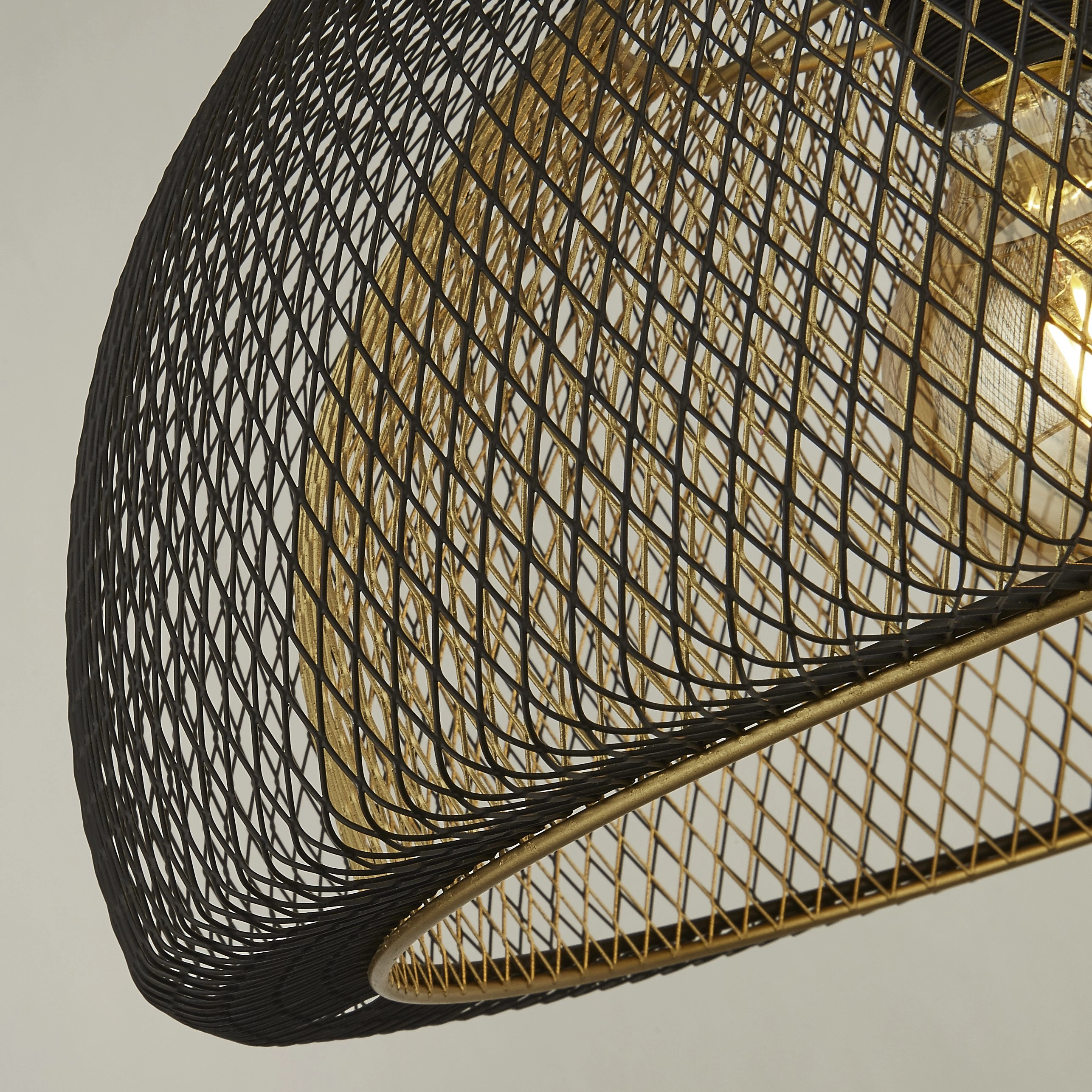 Black gold pendant lamp Honeycomb Ø 45.5cm Searchlight 5053423167596