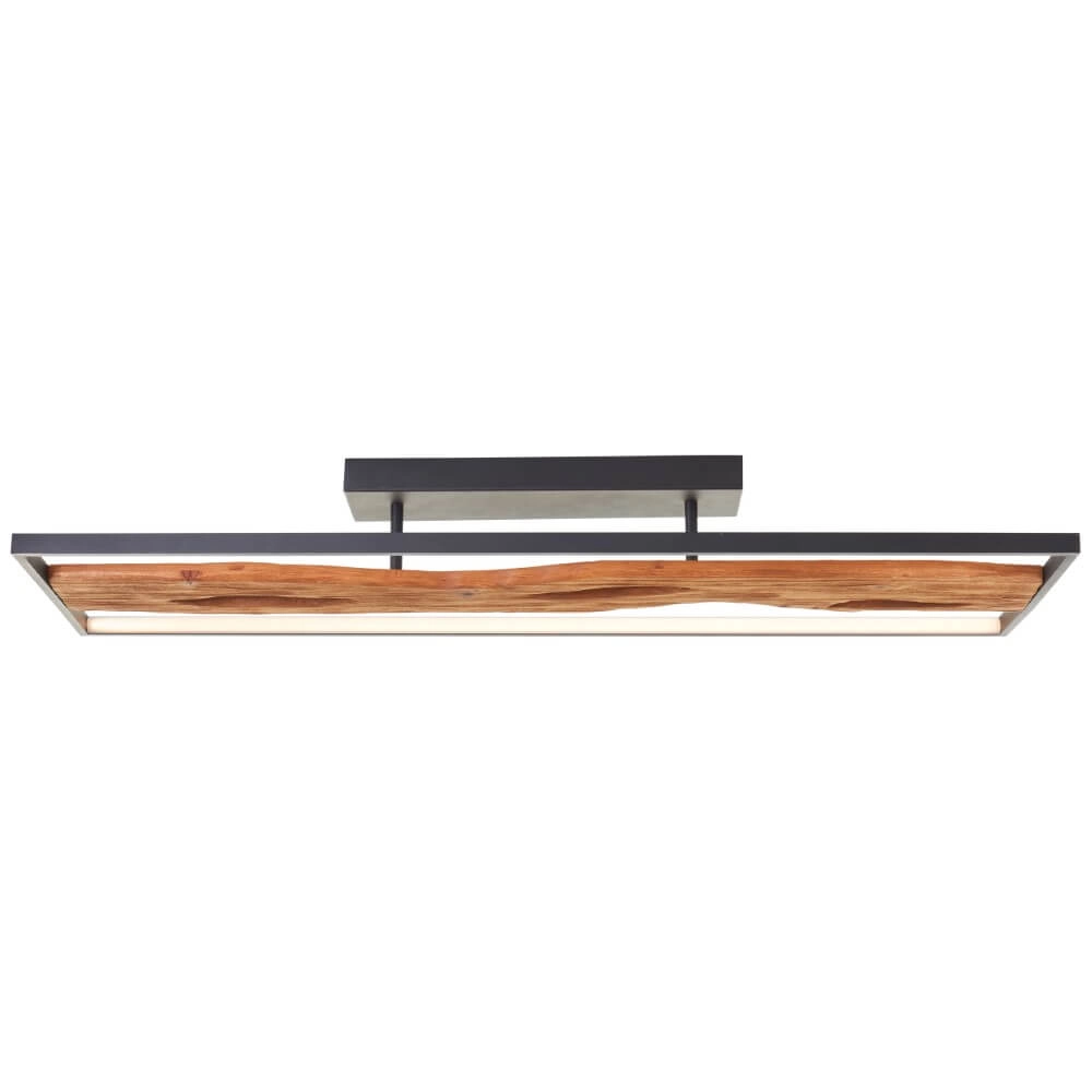 Ceiling lamp black with wood Chaumont 100cm Brilliant 4004353435270