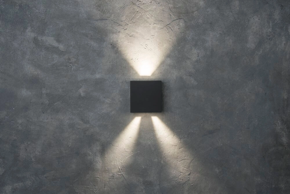 Anthracite wall lamp Gemini Beams design Lutec 6939412012940