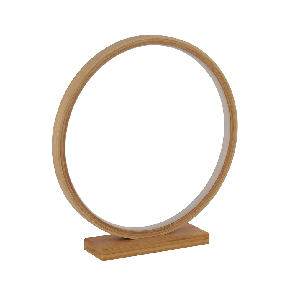 Round table lamp Malibu wood