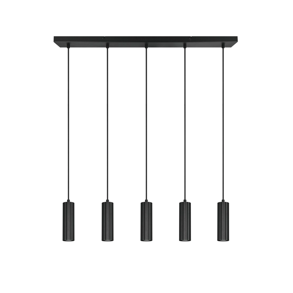 5-light pendant lamp Soka black Trio 4017807658538