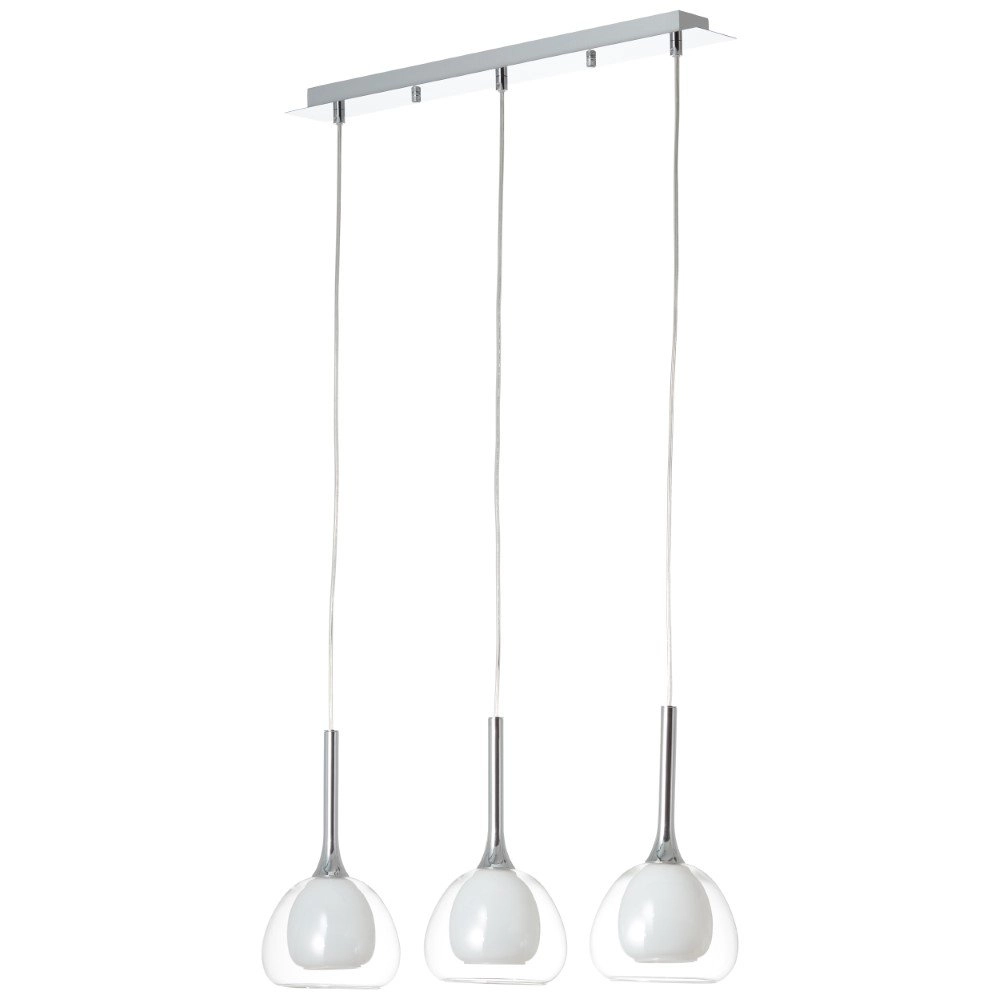 Dining room hanging lamp Hadan chrome with clear glass Brilliant 4004353360831