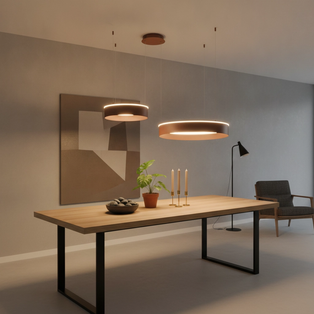 Modern pendant lamp Olivia double brown