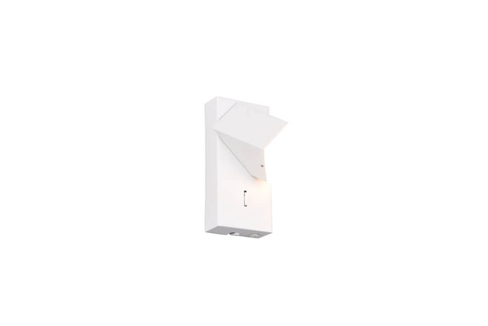 Wall spot white Raglan with switch Trio 4017807614732