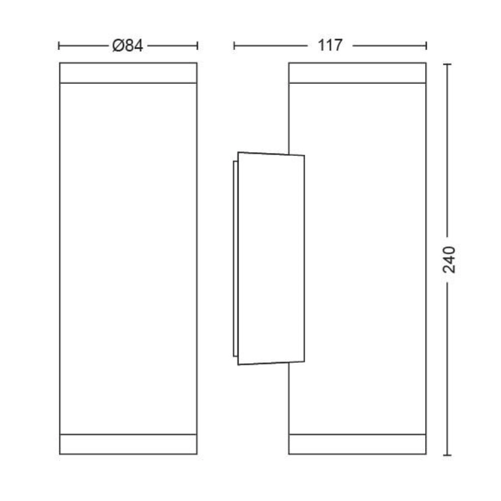 Outdoor lamp Up - Down Hue Appear Black Philips 8718696174371