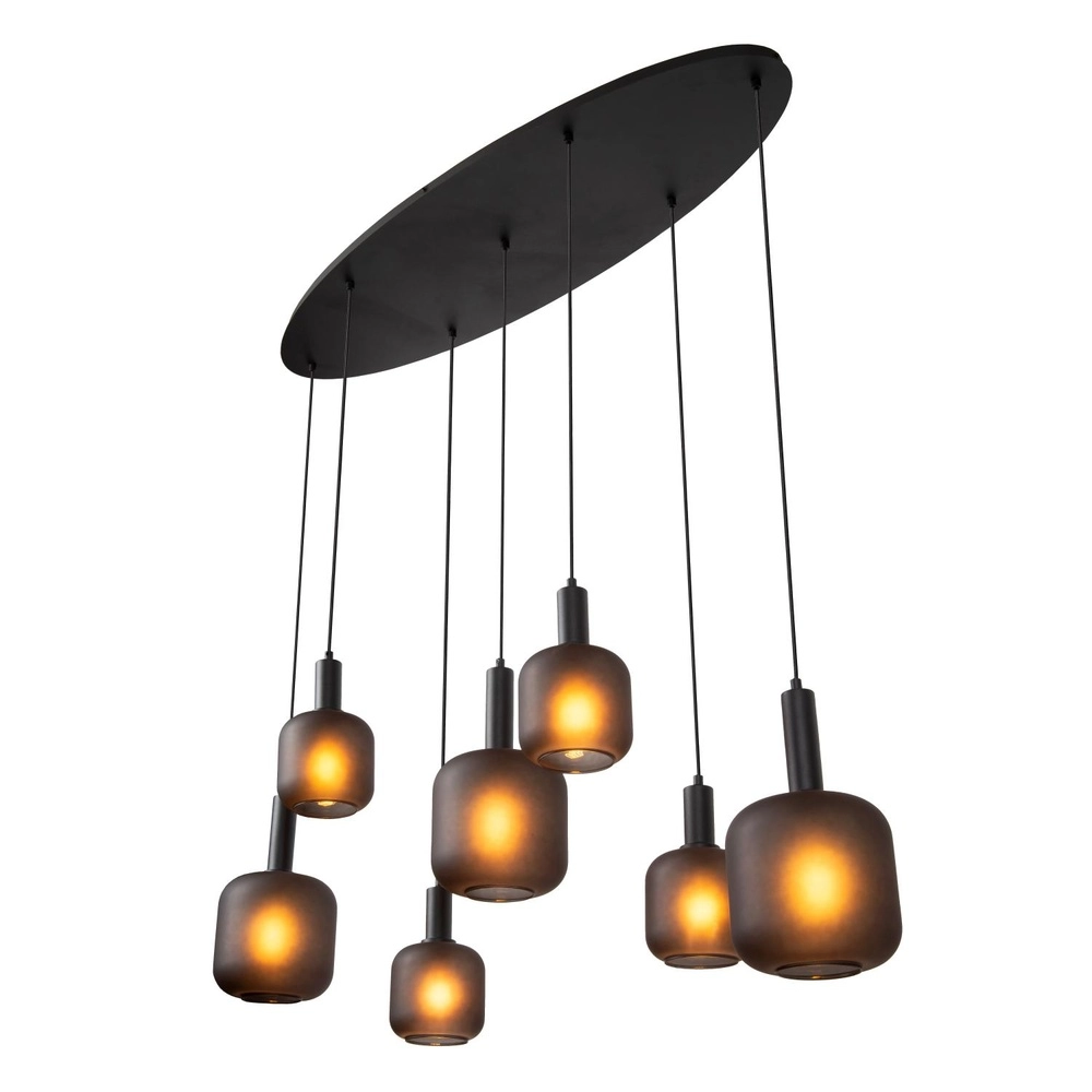 Black pendant lamp Eloise 7-light Lucide 5411212452481