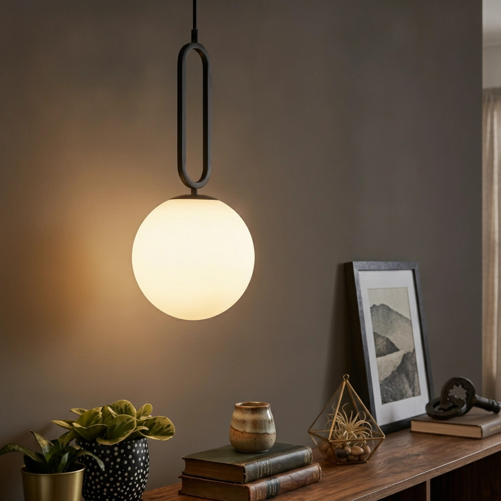 Pendant lamp Grus black Ø 20cm