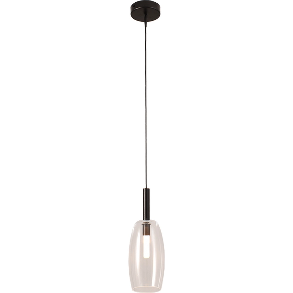 Pendant lamp Ø 11.5cm Lido Olive with clear glass