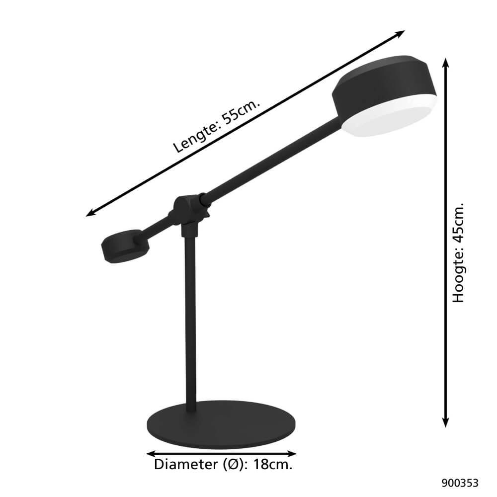 LED desk lamp Clavellina black Eglo 9008606241101