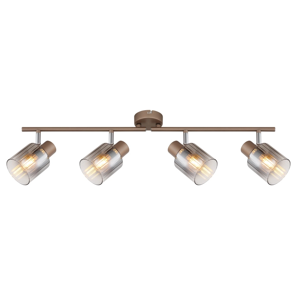 Ceiling lamp Walton 4-light coffee brown Globo 9007371580187