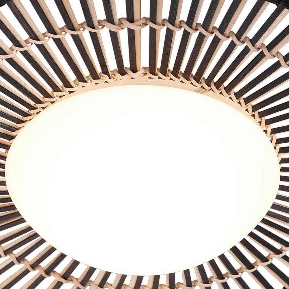 Ceiling lamp Aura black with bamboo Steinhauer 8712746174144