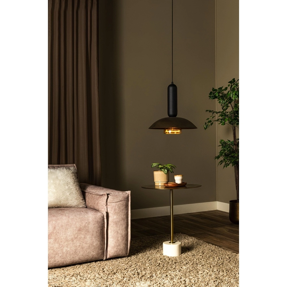 Pendant lamp Grantham coffee brown Lucide 5411212212375