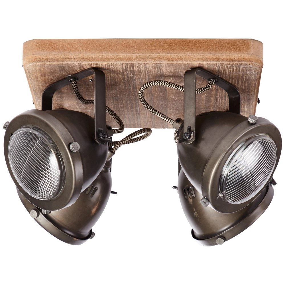Rural surface-mounted spot Carmen Wood 4-light