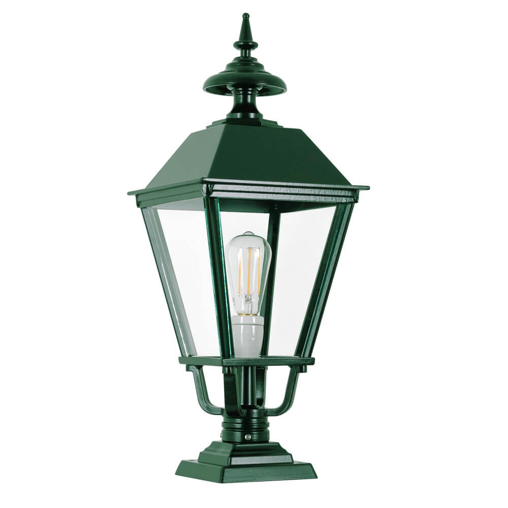 Old Dutch pedestal lamp Carlisle green