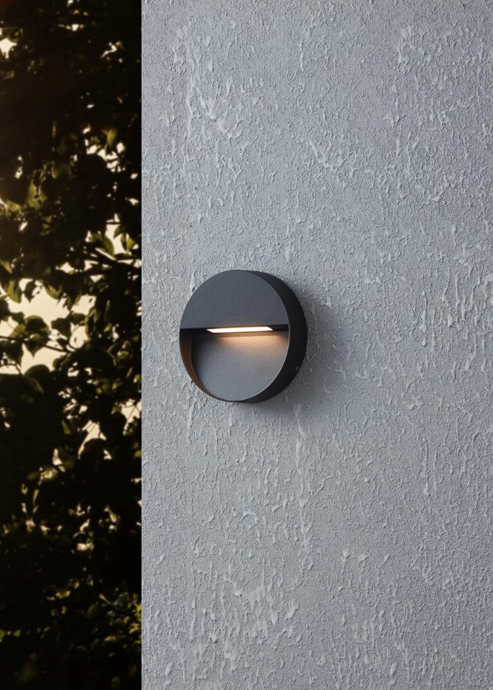Black stair lighting Maruggio round - outside Eglo 9008606264018