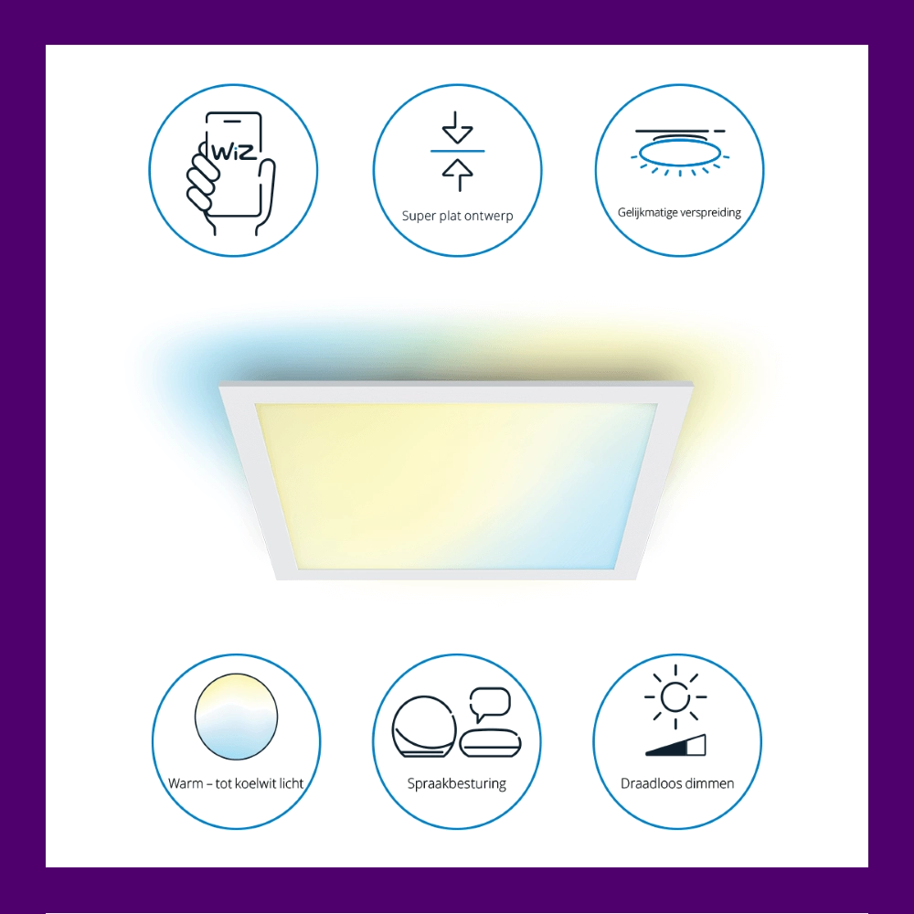 Ceiling light Panel white - 12W WiZ 8719514554894