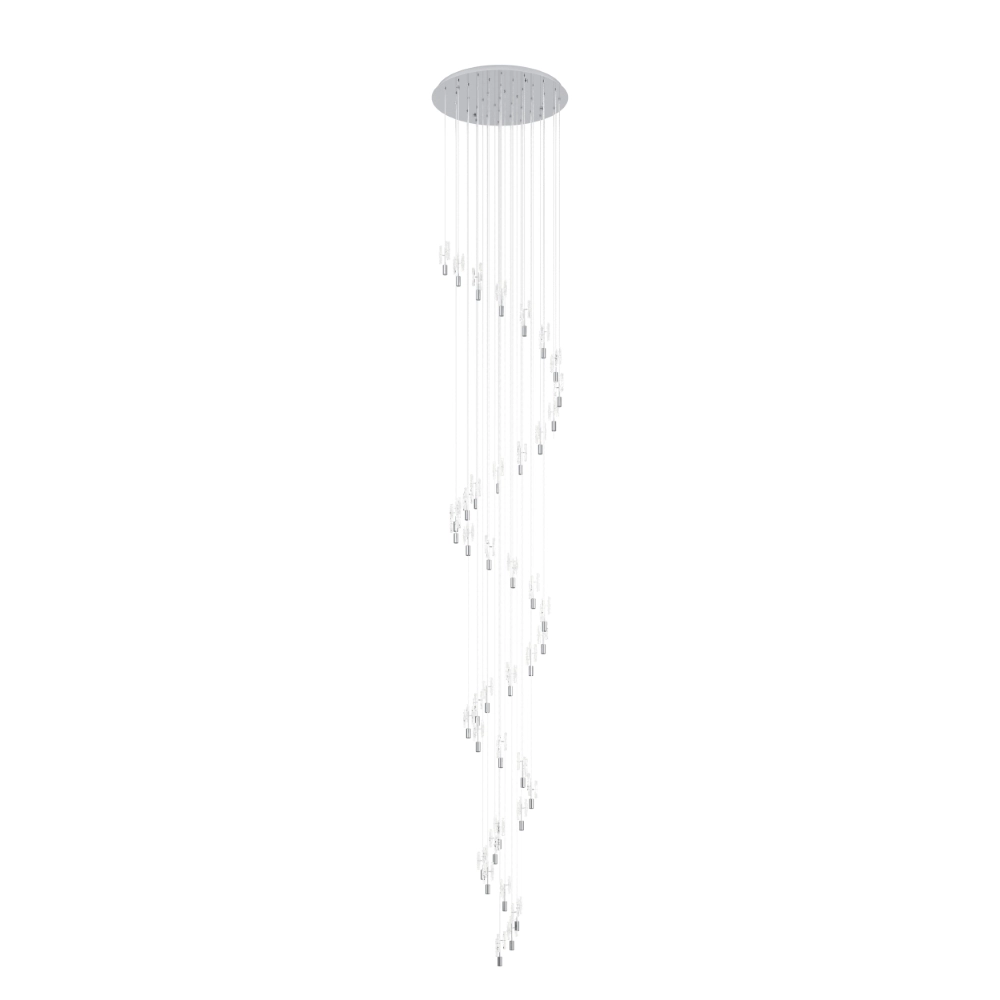 Vide pendant lamp Alemdina chrome 3-step CCT