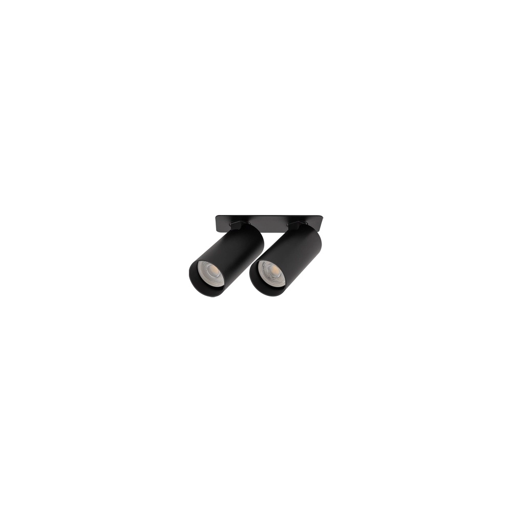 Double recessed spotlight Fourty Orientable - Black