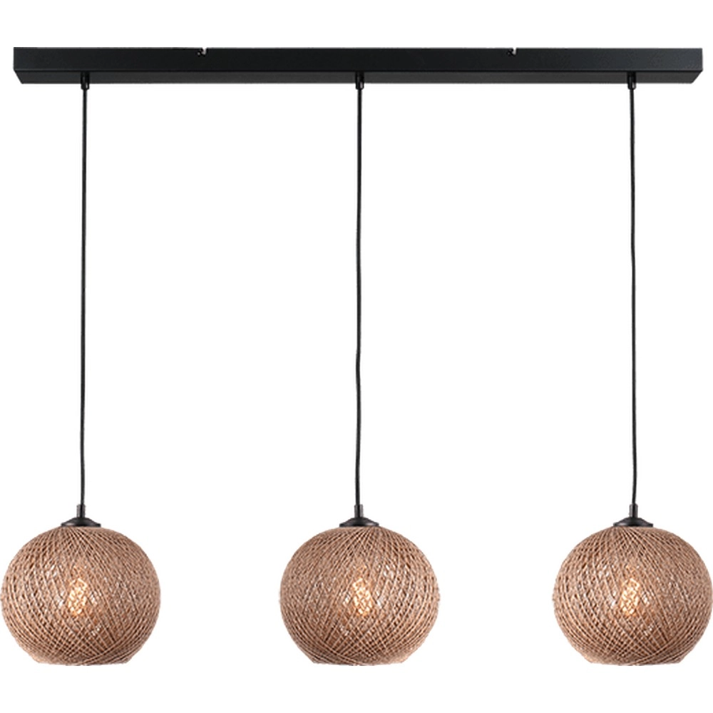 3-light pendant lamp Corda rattan Ø 20cm