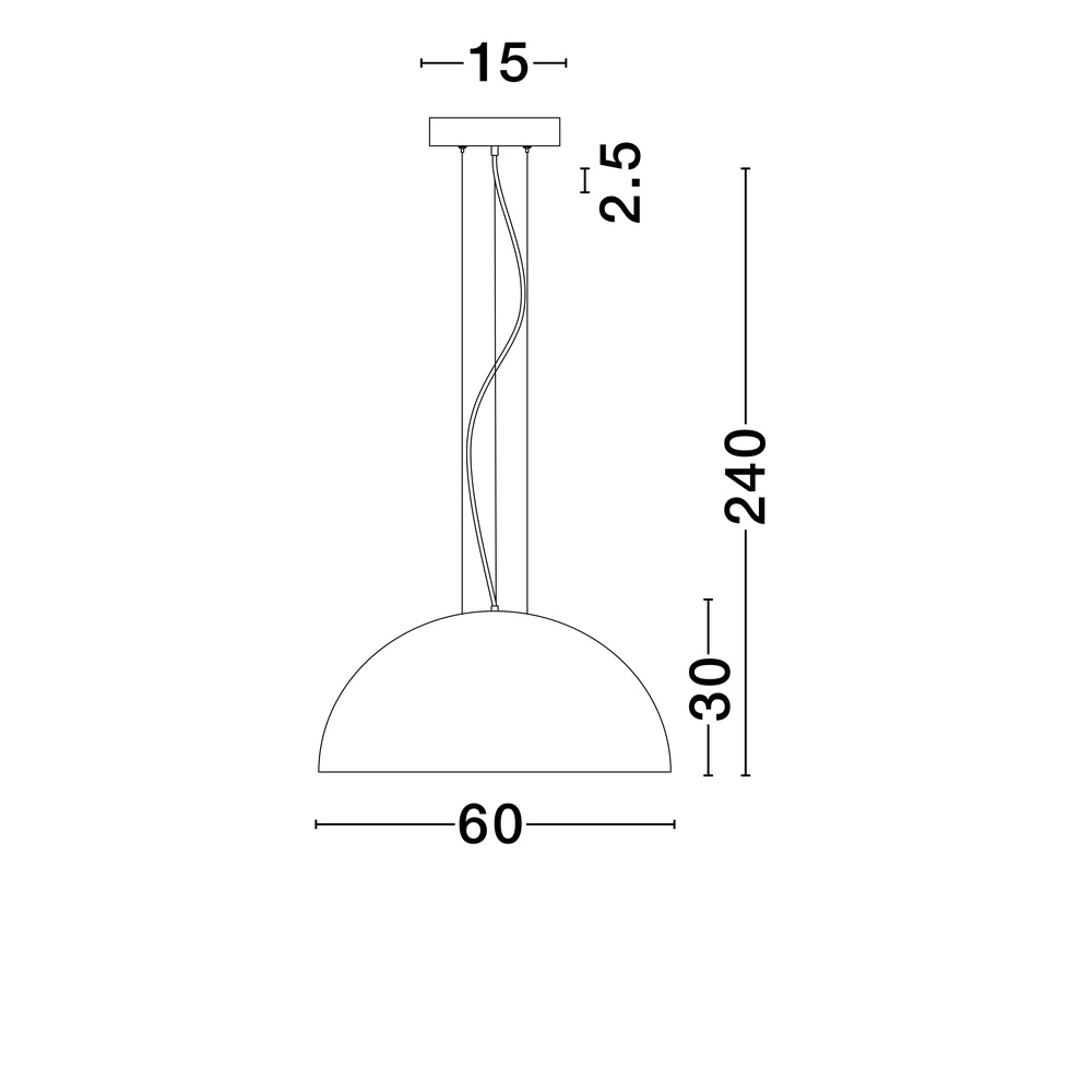 Sleek pendant lamp Tholos black Ø 60cm Lyora 5212017457899