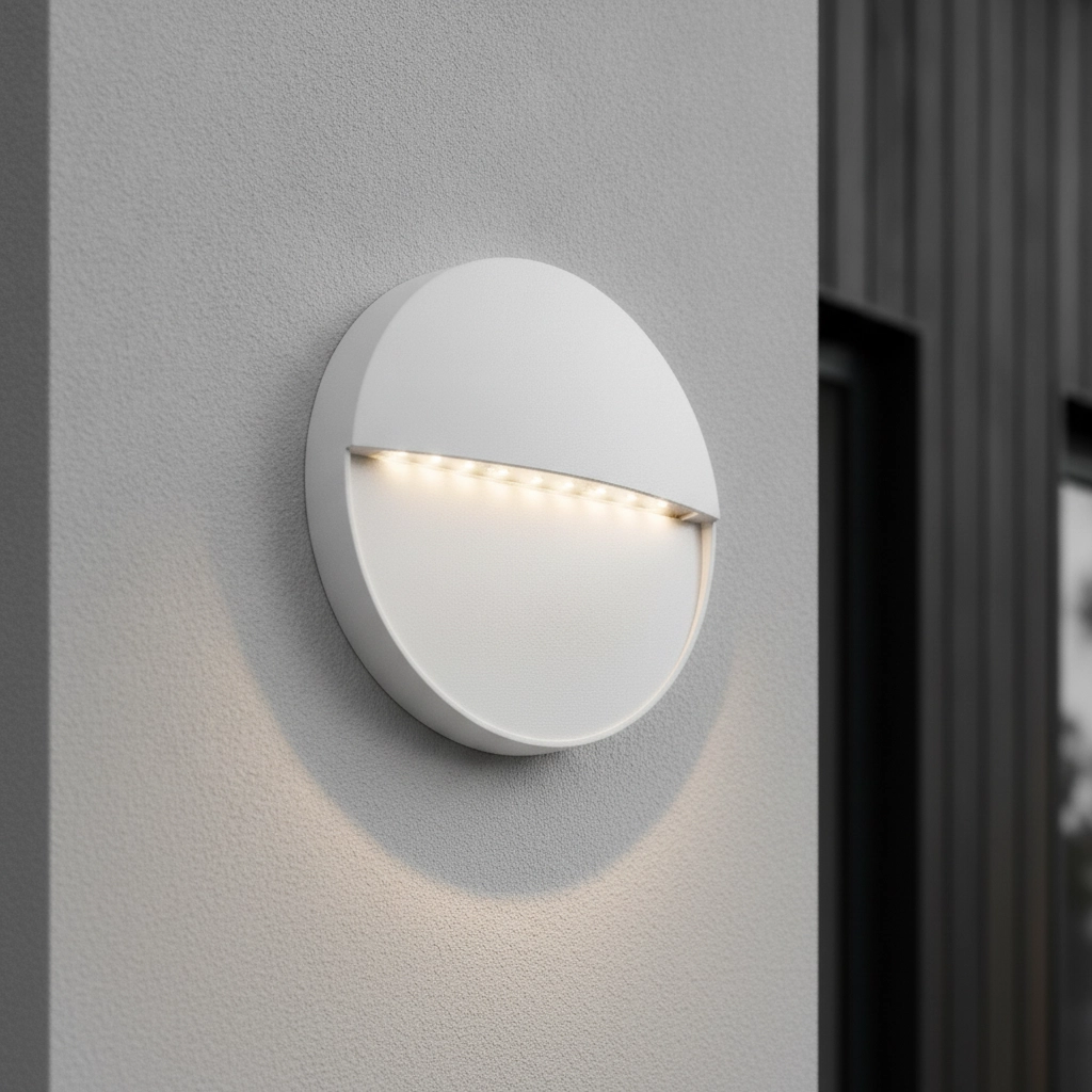 Round wall lamp Rodix white