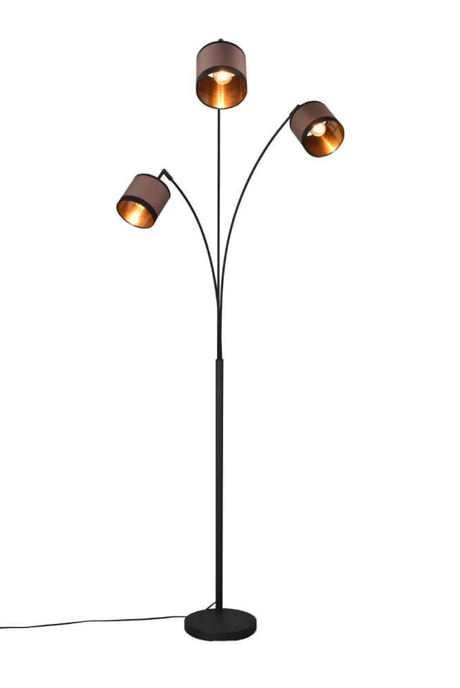 Standing lamp Davos taupe 3-light Trio 4017807574364