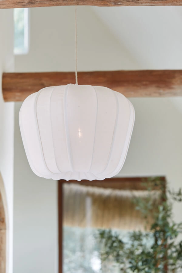 White pendant lamp Zubedo Ø 60cm