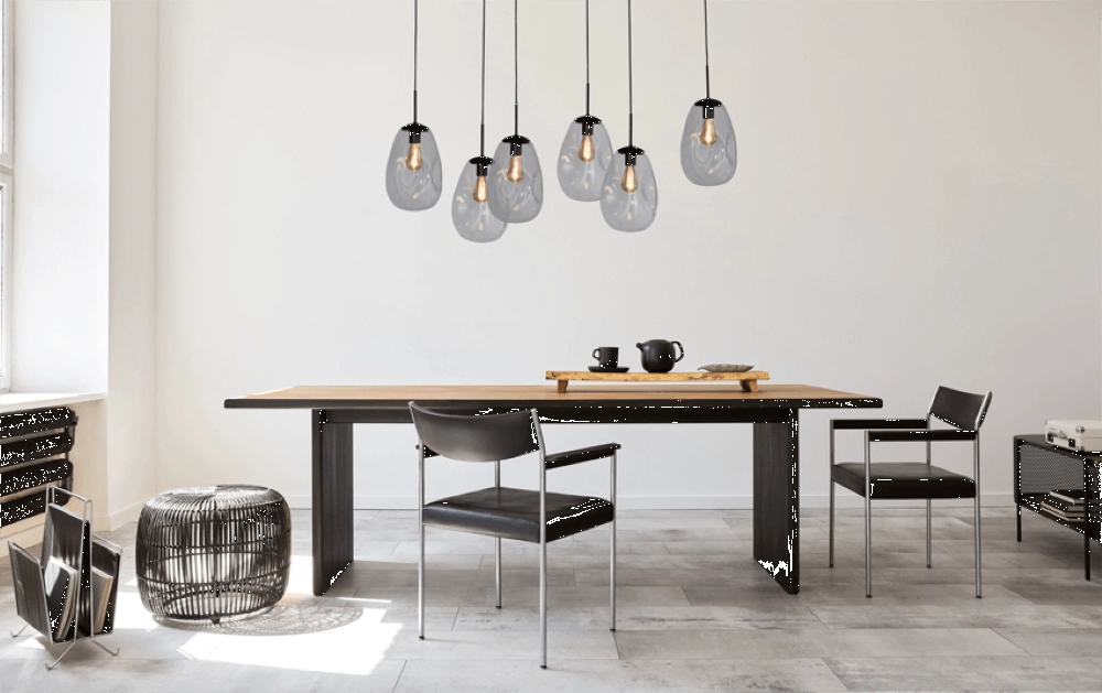 Hanging lamp Lava 6x clear glass Ø 22.5cm Masterlight 8718121286174