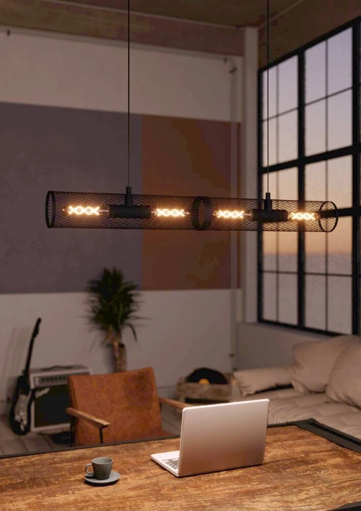 Dining room pendant lamp Redcliffe black Eglo 9002759435349