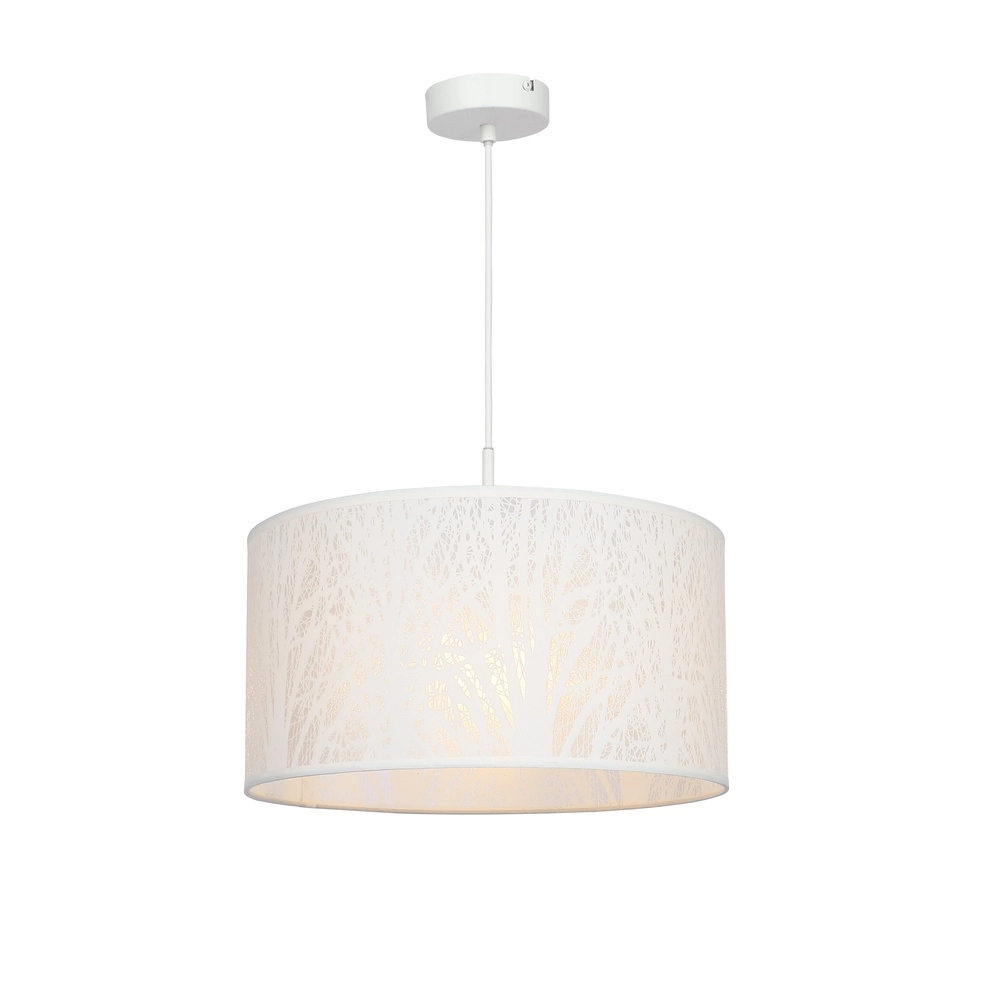White pendant lamp Pinni Ø 38cm black