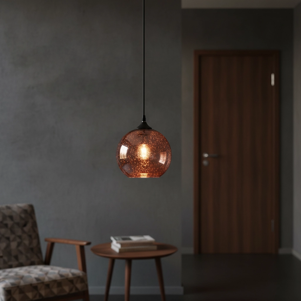 Pendant lamp Blaze Single copper glass Lyora 5212017412737