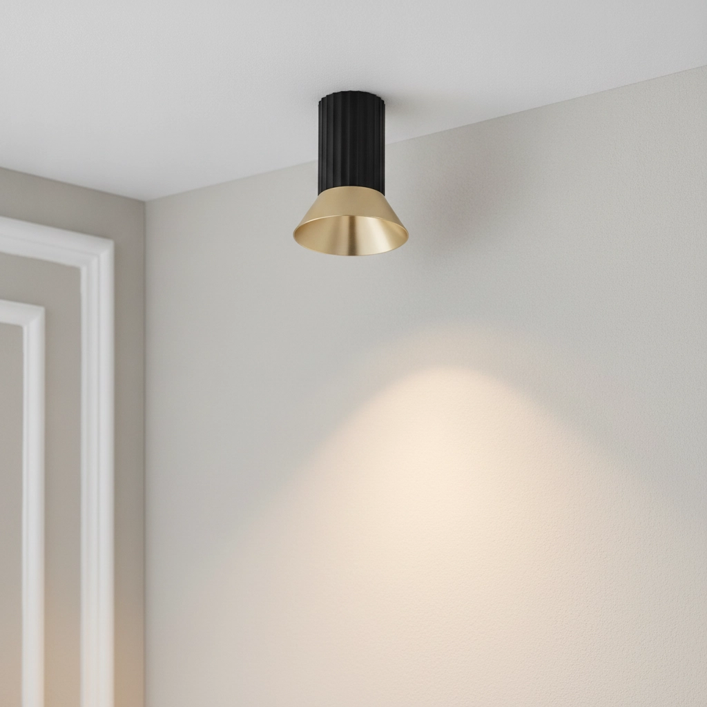 Ceiling spotlight Luvia black with gold