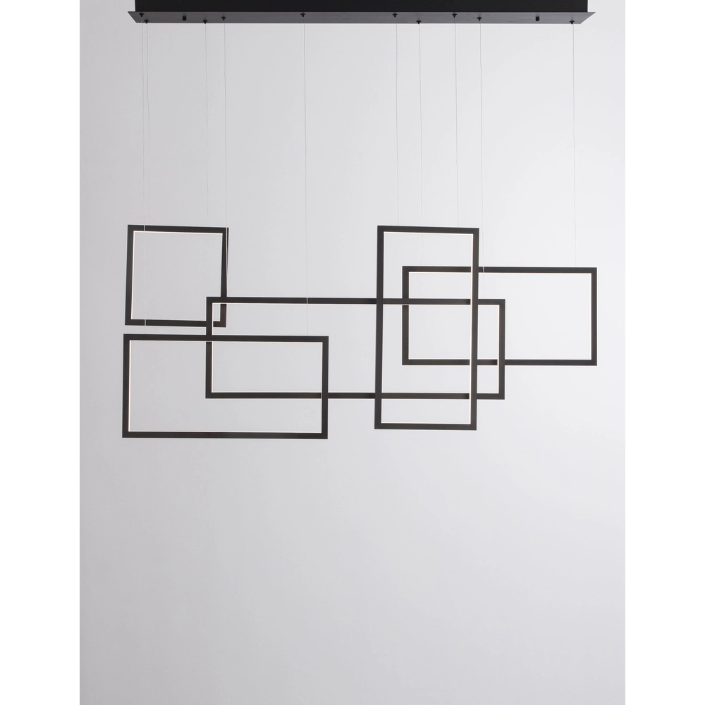 Pendant lamp Cornice Black design Lyora 5212017424716