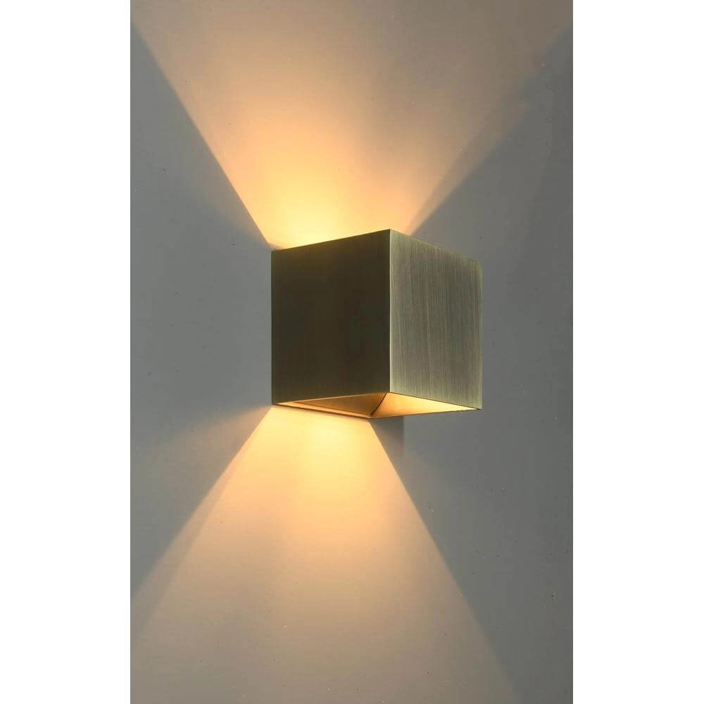 Square wall lamp Gymm antique bronze Artdelight 8720701102958