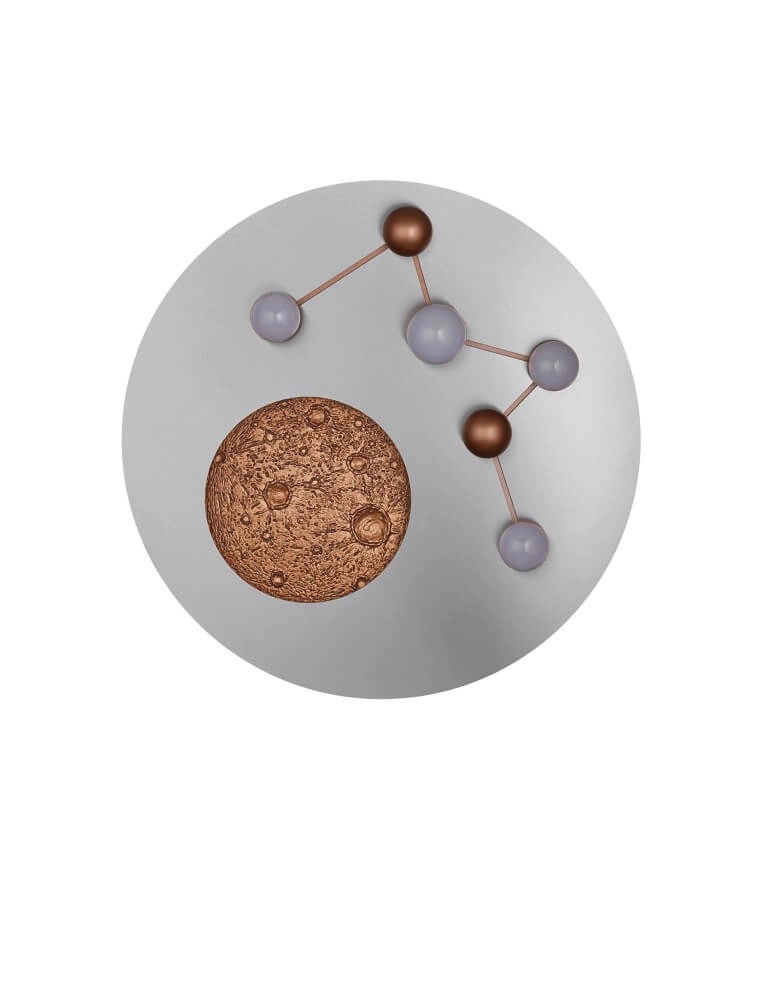 Designer ceiling lamp Zodiac gray Trio 4017807580952
