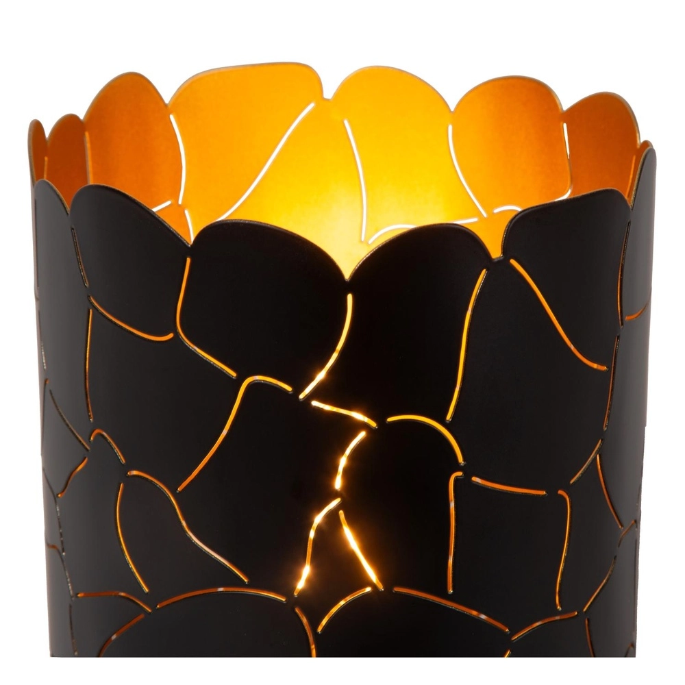 Table lamp Almelo black with gold inside Ø 15cm Lucide 5411212211903