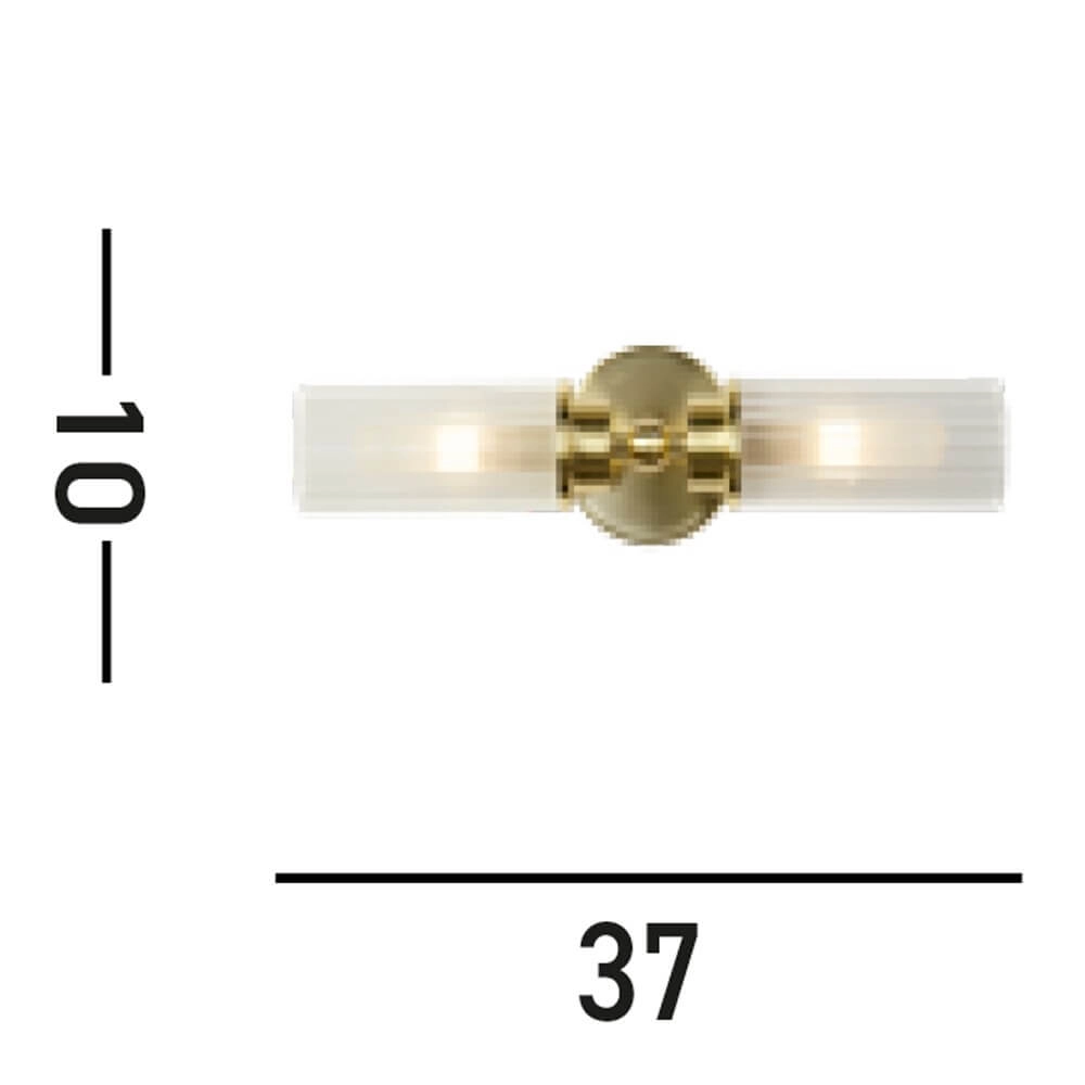 2-light wall lamp Imperial gold Searchlight 5053423271972