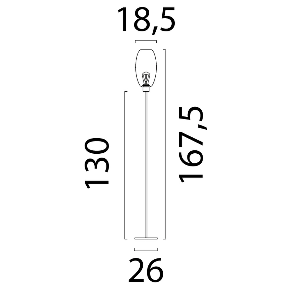 Glass floor lamp Olive 1x E27 - sand Masterlight 8718121393612
