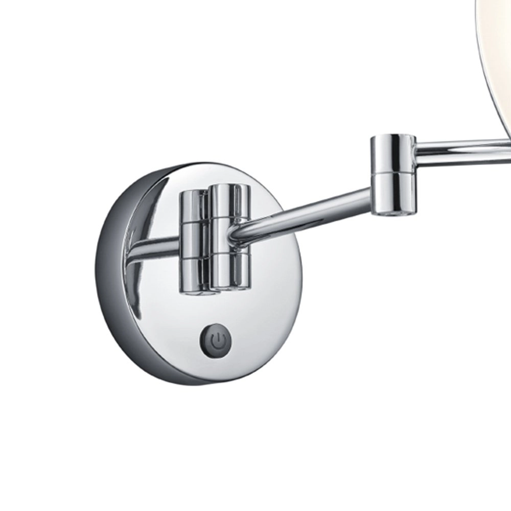 Mirror lamp View 3x Zoom 21cm round chrome Trio 4017807345070