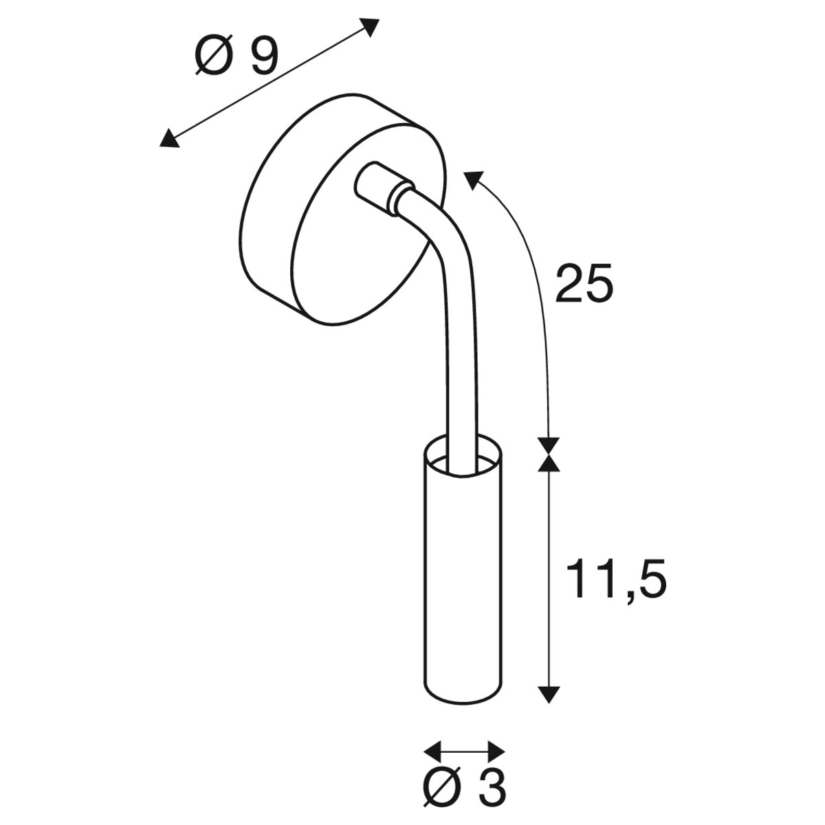 Flexible bedside lamp Karpo Goose white SLV 4024163262361