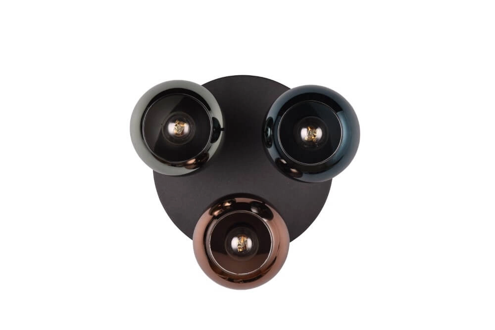 Designer ceiling lamp Sheldon black with smoke glass Trio 4017807585247