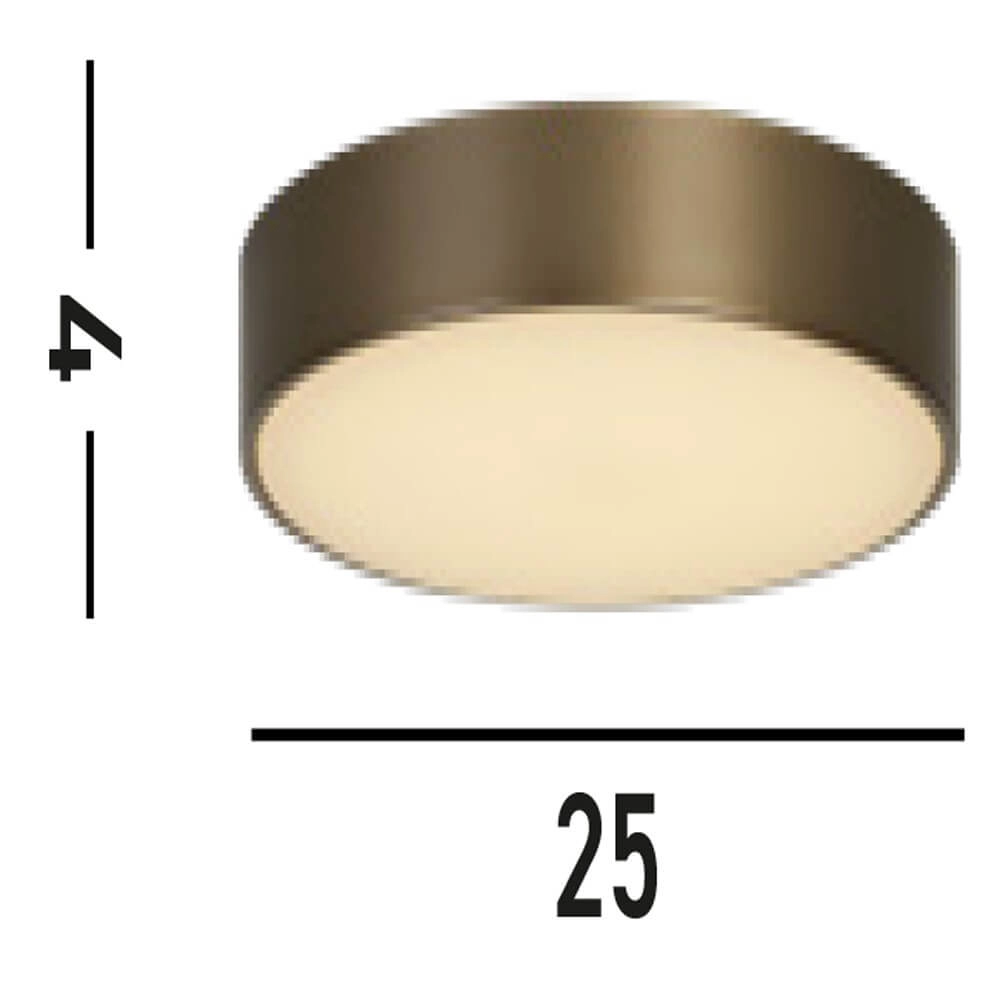 Ceiling lamp Palma Bronze with white window Searchlight 5053423273310