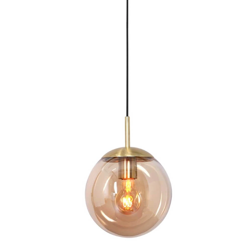 Gold glass hanging lamp Bolique Ø 20cm Steinhauer 8712746166354