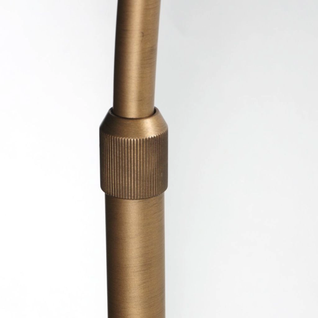 Bronze arc lamp Vela Lino with cream shade Ø60cm Steinhauer 8712746185683