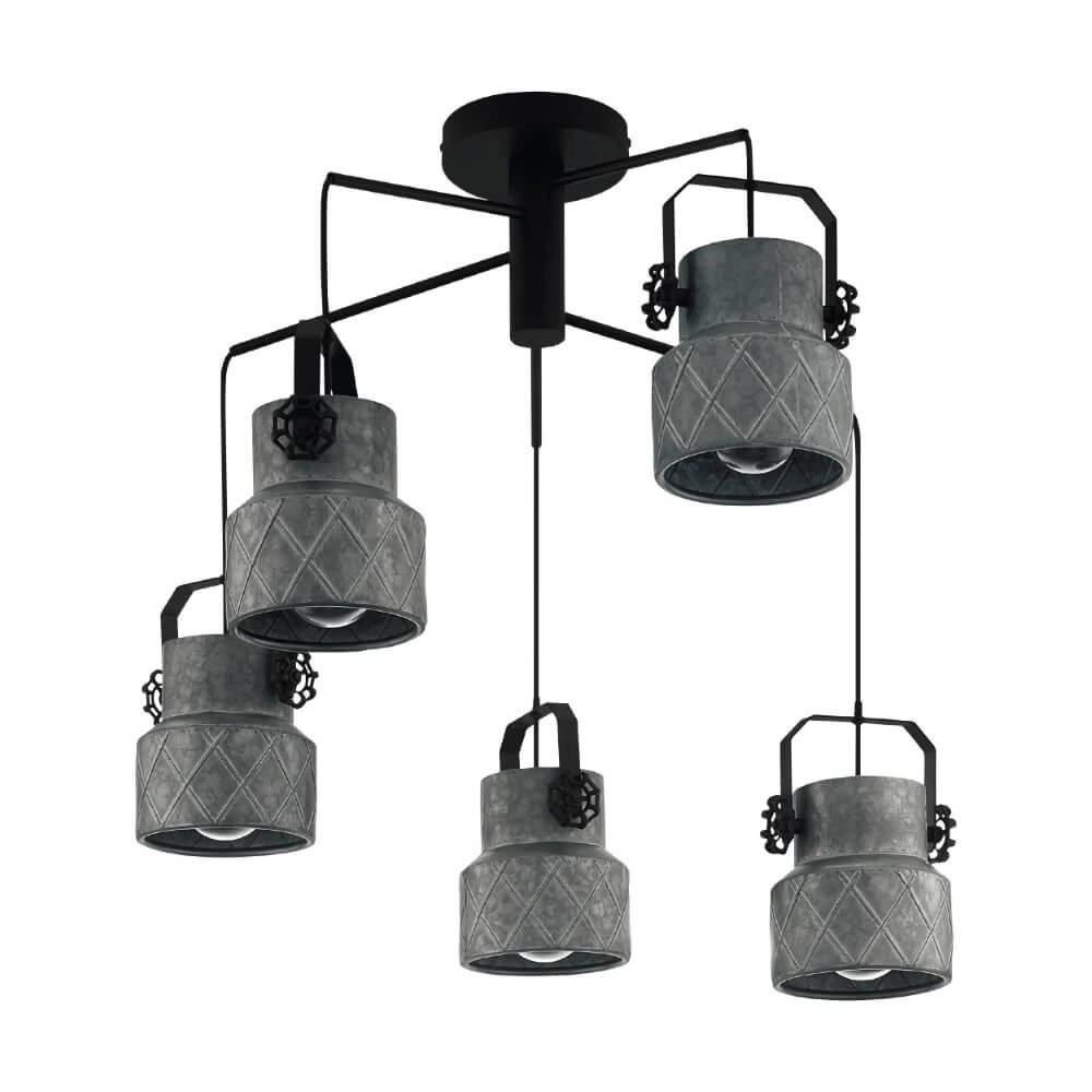 Hanging lamp Hilcott black