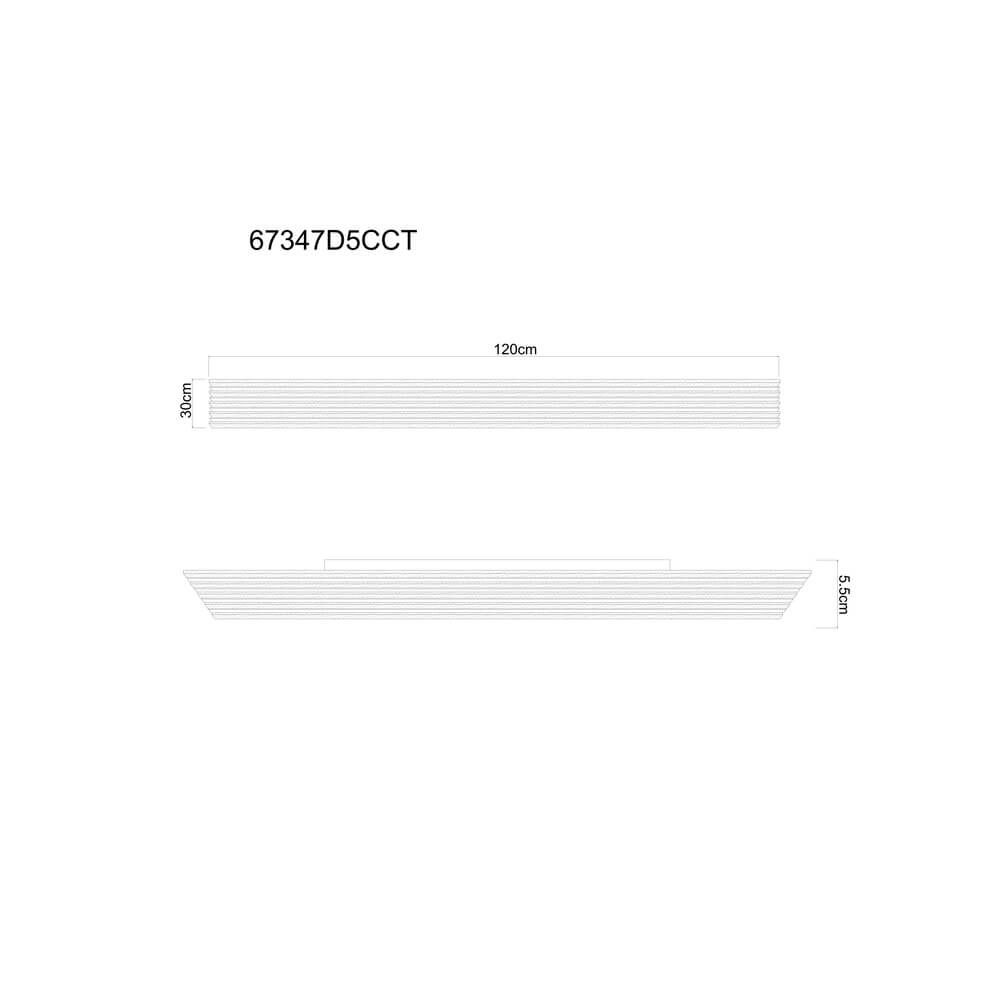 Ceiling lamp Hayden black with wood 120cm Globo 9007371516643