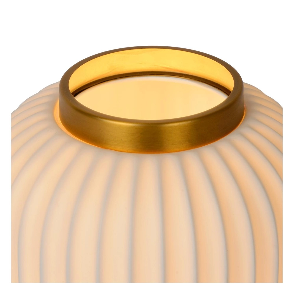 Design table lamp Gosse Gold with white Lucide 5411212134158
