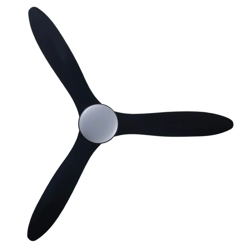 Black ceiling fan with lamp Whitehaven Ø 143cm IP55 Beacon 9333509136477