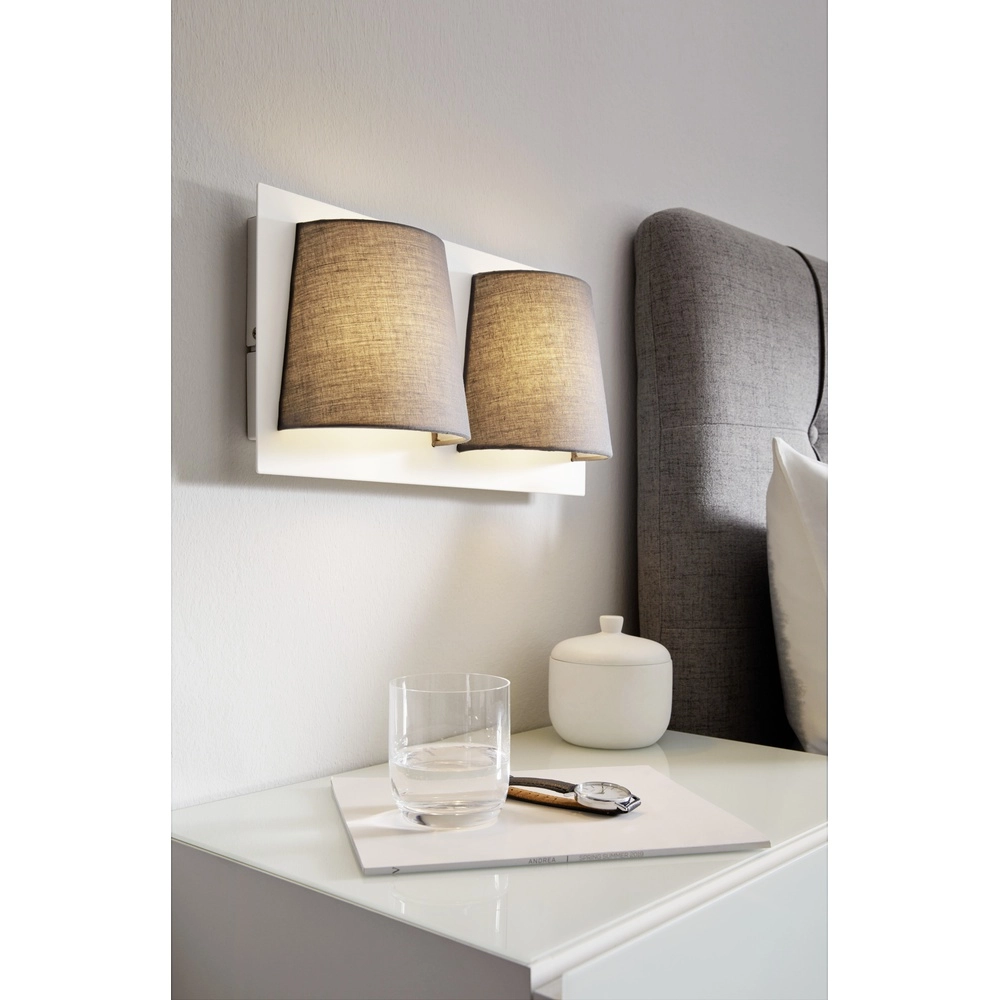 Wall lamp Serravalle white with black Eglo 9002759976255