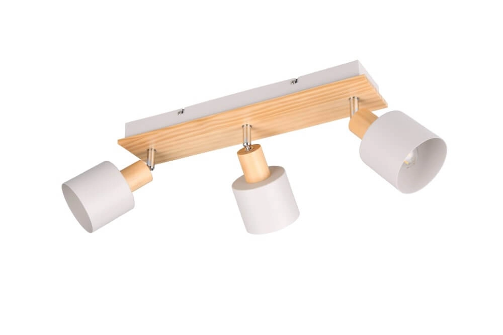 3-light ceiling lamp Shanti with wood look Trio 4017807615739